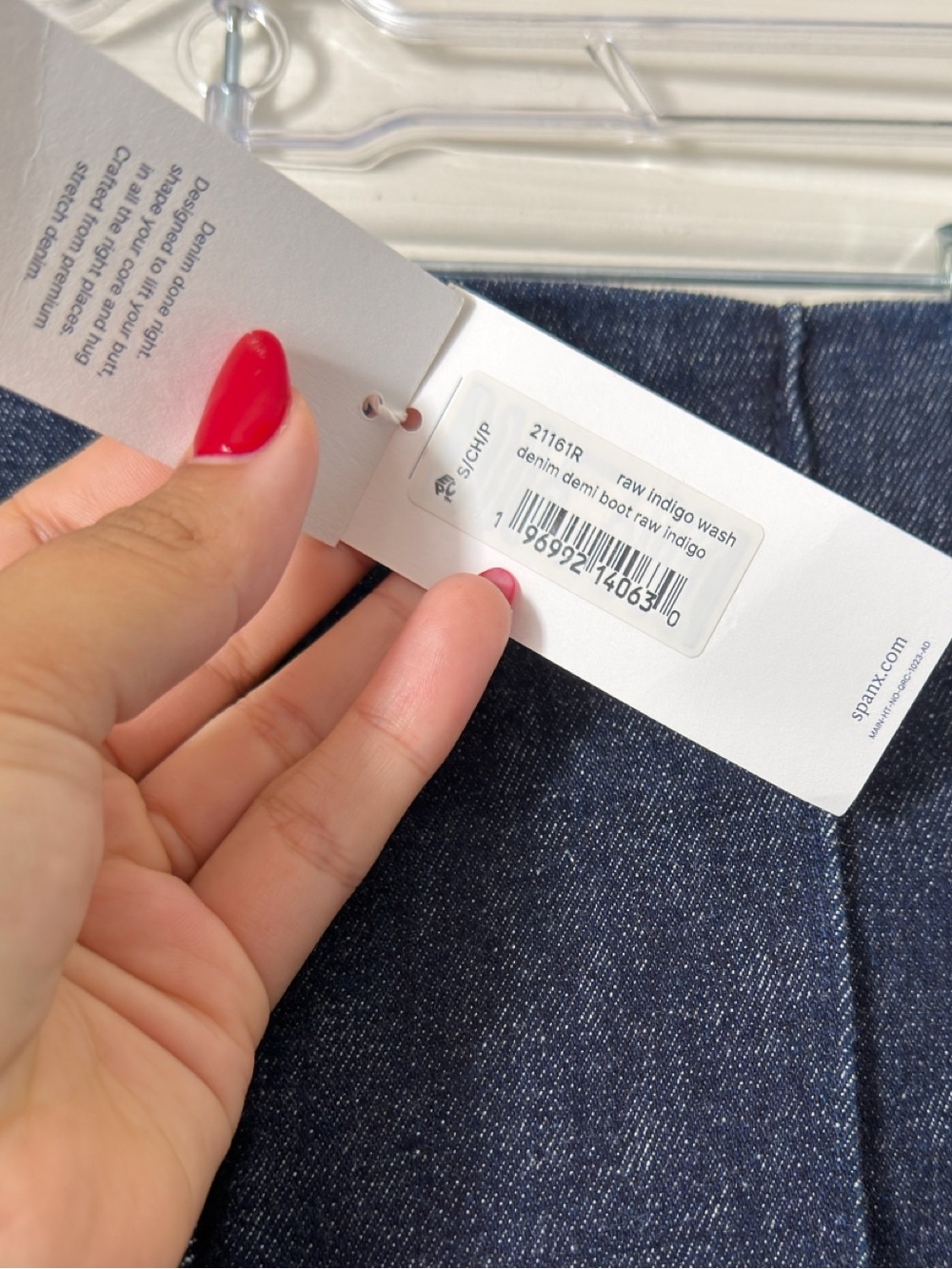 SPANX Dark Indigo Micro Flare Jeans - Picture 6 of 7